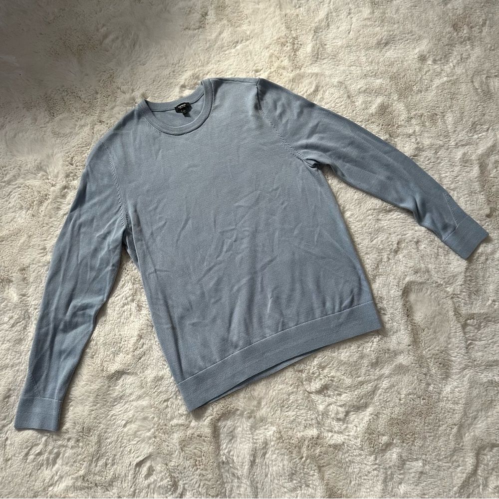 Express 100% Cotton Mens Knit light Blue Sweater nwot